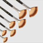 قلمو بادبزنی موی نرم سه رنگ دسته کوتاه1011