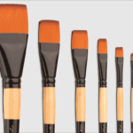 قلم موی دسته کوتاه اینچی مو دورنگ