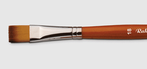 قلم موی تخت دسته بلند مو دو رنگ دسته نارنجی (سری 1384) - 18