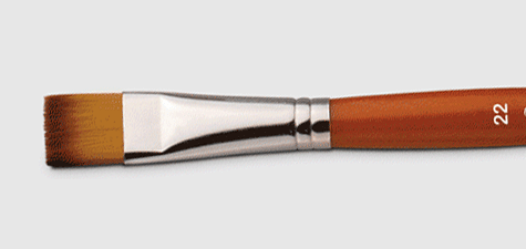 قلم موی تخت دسته بلند مو دو رنگ دسته نارنجی (سری 1384) - 22
